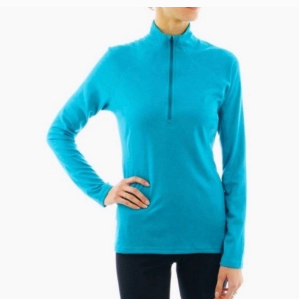 PATAGONIA Capilene 2 Lightweight quarter zip Women's Sz M Long Sleeve Blue